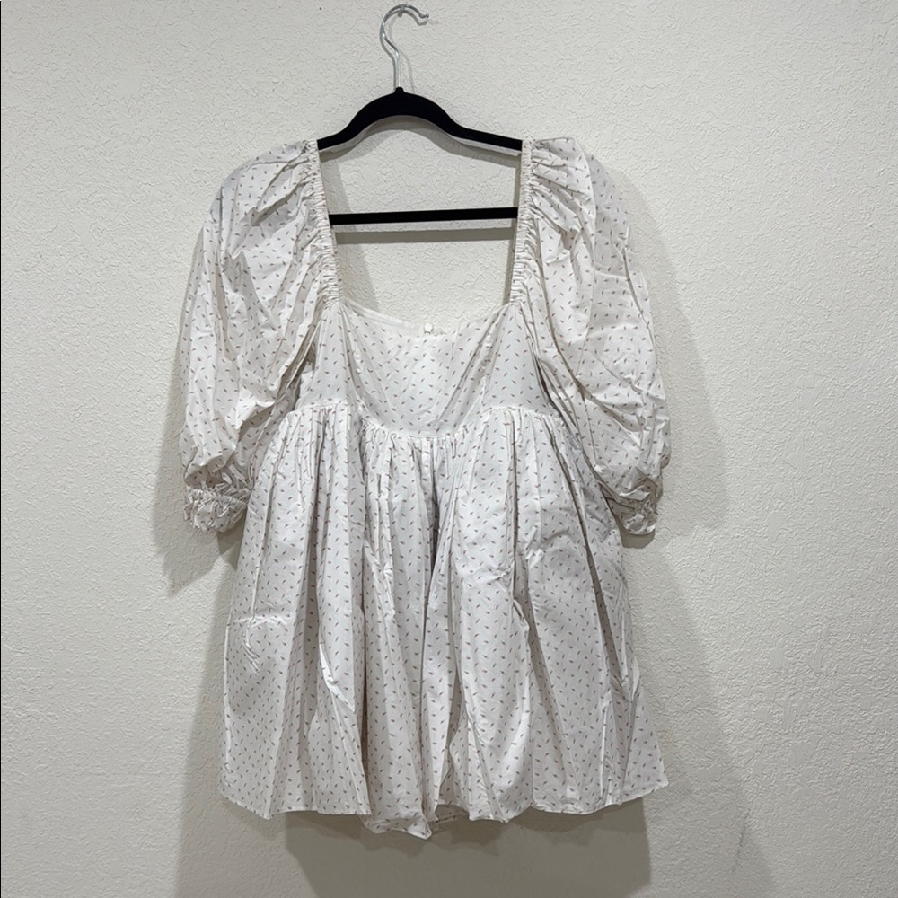 Selkie rosebud cotton Dress with Puff Sleeves never worn XS with tags